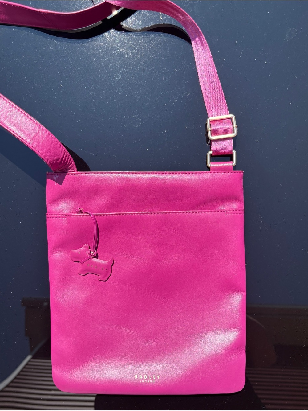 RADLEY LONDON Fuchsia Pink Leather Crossbody Bag